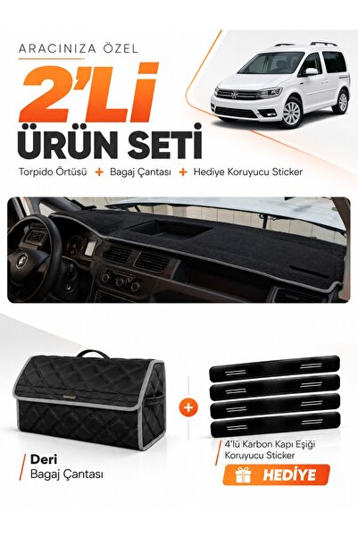 e-biz Volkswagen Caddy (2015-2019) Compatible Dashboard Cover + Leather Trunk...