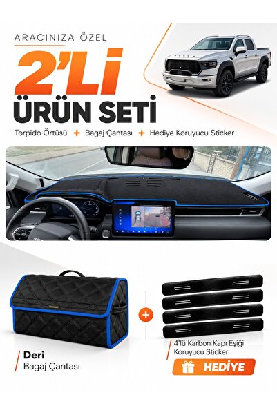 e-biz Foton Tunland V9 (2025-Later) Compatible Glove Box Cover + Leather Trun...