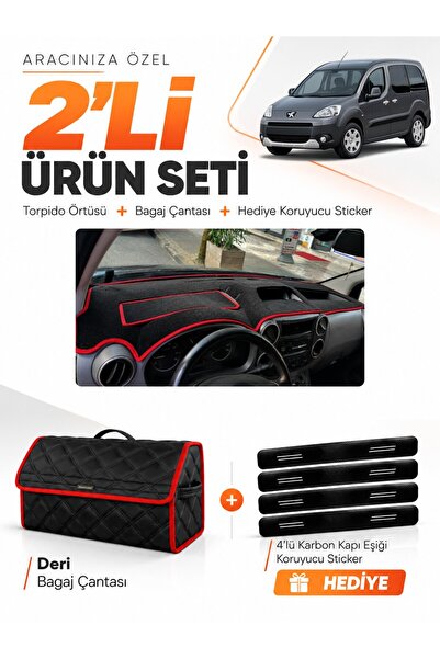 e-biz Peugeot Partner Covered (2010-2014) Compatible Glove Box Cover + Leathe...