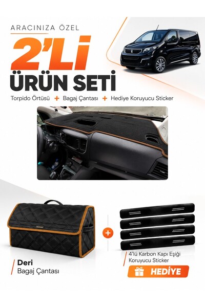 e-biz Peugeot Expert Traveller (2017-2023) Compatible Dashboard Cover + Leath...