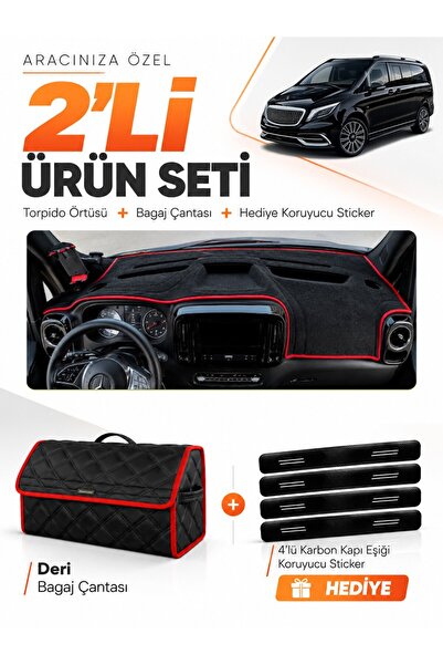 e-biz Mercedes Vi̇to W114 Tourer (2025-Onwards) Compatible Torpedo Cover + Le...