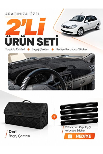 e-biz Renault Symbol Airbagged (2008-2011) Compatible Torpedo Cover + Leather...