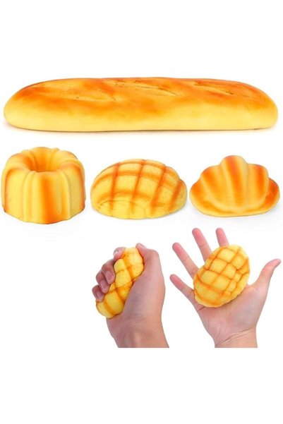 TERRIFI Bread Squishies Slow Rising Set, Soft Fake Bread Squeeze Sensory Fidg...