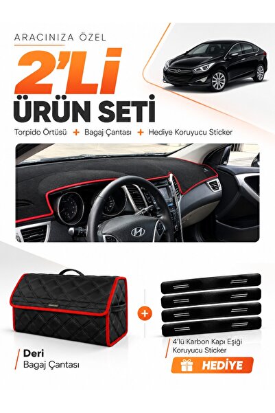 e-biz Hyundai̇ İ40 (2011-2017) Compatible Torpedo Cover + Leather Luggage Bag...