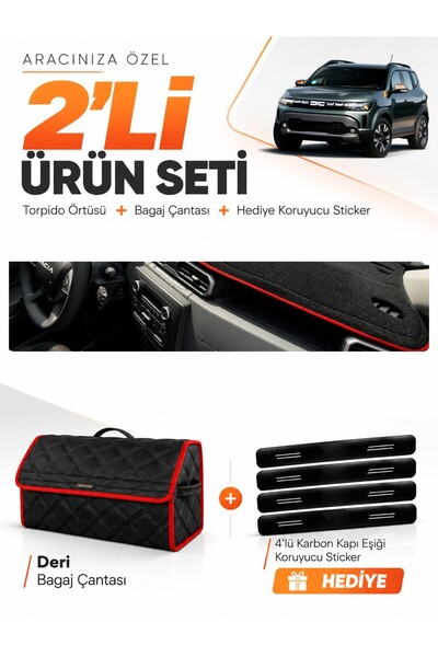 e-biz Daci̇a Duster 3 Generation (2024-2026) Compatible Glove Box Cover + Lea...