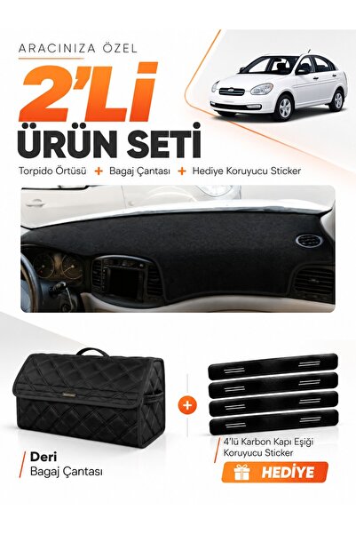 e-biz Hyundai Accent Era (2006-2011) Compatible Glove Box Cover + Leather Tru...