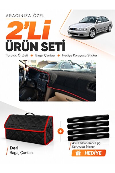 e-biz Subaru Legacy (1998-2003) Compatible Glove Box Cover + Leather Trunk Ba...
