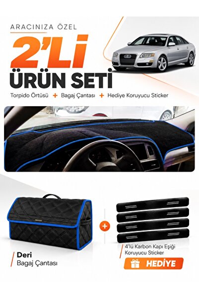 e-biz Audi A6 (2005-2011) Compatible Dashboard Cover + Leather Trunk Bag + St...