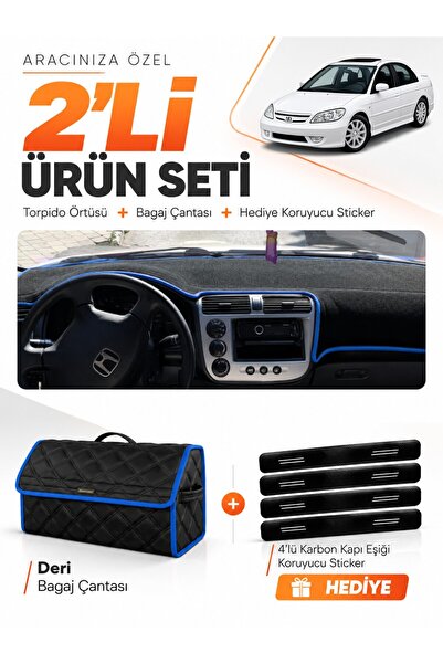 e-biz Honda Civic Vtec2 (2002-2005) Compatible Torpedo Cover + Leather Trunk ...