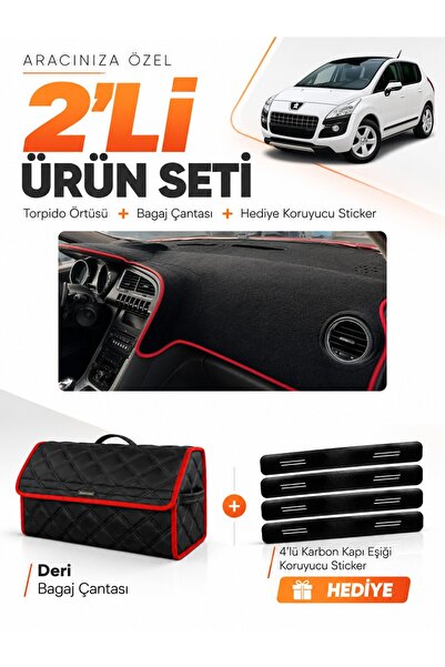e-biz Peugeot 3008 Without Screen (2010-2015) Compatible Dashboard Cover + Le...