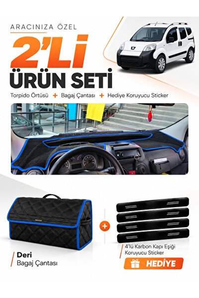 e-biz Peugeot Bi̇pper (2007-2020) Compatible Torpedo Cover + Leather Luggage ...
