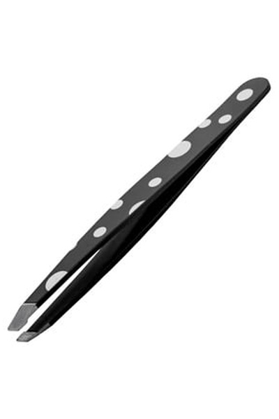 OEM Penseta Sprancene Varf Oblic Neagra cu Buline 9.5cm
