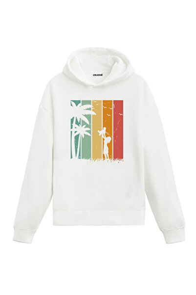 Colermi Mother's Love Retro Sunset Design Hooded Sweatshirt
