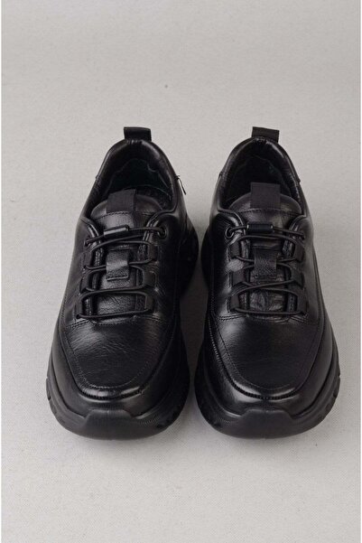 SEÇ KUNDURA Seç Z1067 Genuine Leather Comfort Women's Shoes Black