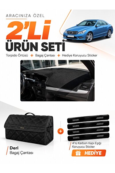 e-biz Mercedes C207 (2009-2017) Compatible Dashboard Cover + Leather Trunk Ba...