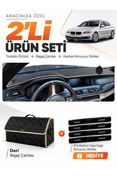 e-biz Bmw F10 (2010-2017) Compatible Dashboard Cover + Leather Trunk Bag + St...