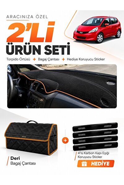 e-biz Honda Jazz (2009-2013) Compatible Dashboard Cover + Leather Trunk Bag +...