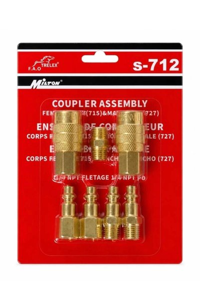 Generic Brand Metal Air Hose Connector Kit Quick Disconnect Couplings for Com...