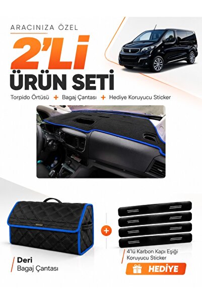 e-biz Peugeot Expert Traveller (2017-2023) Compatible Dashboard Cover + Leath...