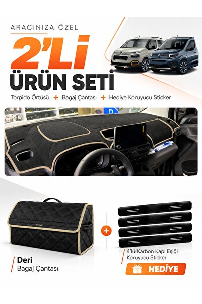 e-biz Citroen Berlingo K9 (2018-2026) Compatible Dashboard Cover + Leather Tr...