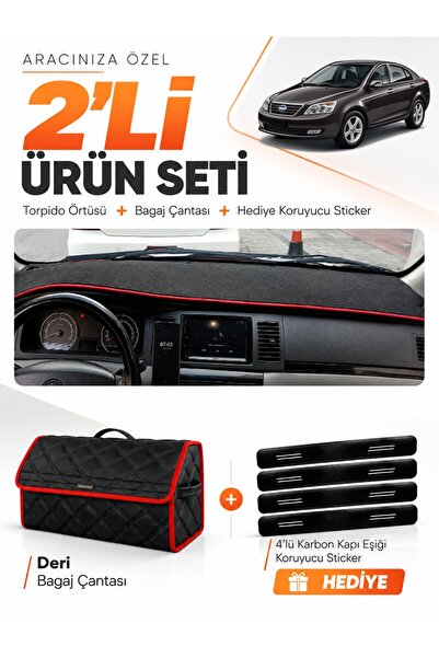 e-biz Geely Fc (2008-2012) Compatible Dashboard Cover + Leather Trunk Bag + S...