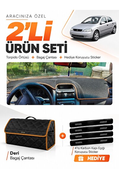 e-biz Opel Astra g (1998-2008) Compatible Dashboard Cover + Leather Trunk Bag...