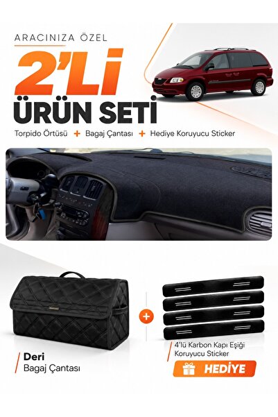 e-biz Chrysler Grand Voyager (2002-2006) Compatible Dashboard Cover + Leather...