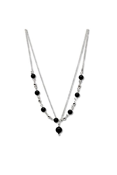 CRISTALE COOL Coliere de argint - Negru