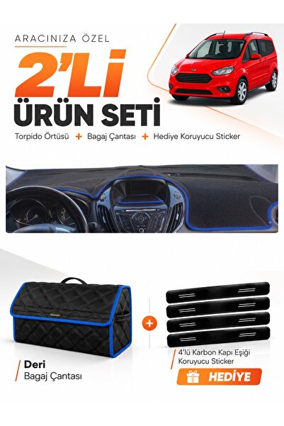 e-biz Ford Courier (2013-2020) Compatible Torpedo Cover with Screen + Leather...