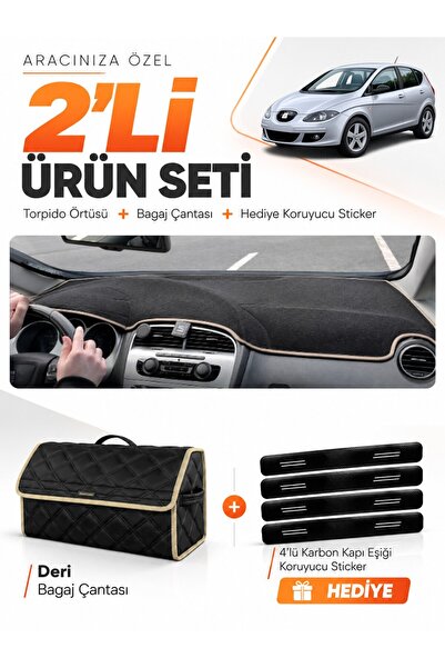 e-biz Seat Altea (2010-2015) Compatible Glove Box Cover + Leather Trunk Bag +...