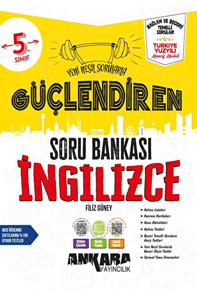 Ankara Yayıncılık 2027 5. Sınıf Güçlendiren İngilizce %100 Maarif Model Bağla...