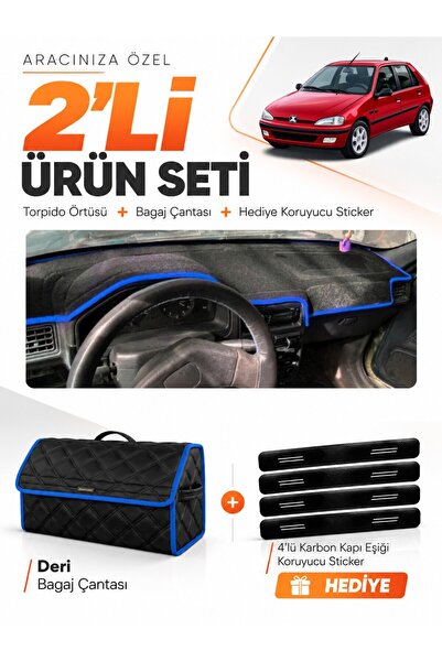 e-biz Gear Cover + Leather Luggage Bag + Sticker Set Compatible with Peugeot ...