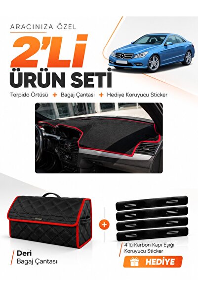 e-biz Mercedes C207 (2009-2017) Compatible Dashboard Cover + Leather Trunk Ba...