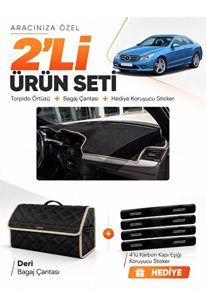 e-biz Mercedes C207 (2009-2017) Compatible Dashboard Cover + Leather Trunk Ba...