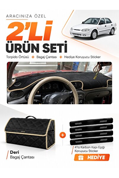 e-biz Hyundai Accent Egg Cargo (1993-1999) Compatible Glove Box Cover + Leath...