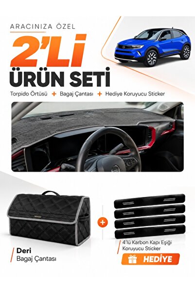 e-biz Opel Mokka (2020-2025) Compatible Dashboard Cover + Leather Trunk Bag +...