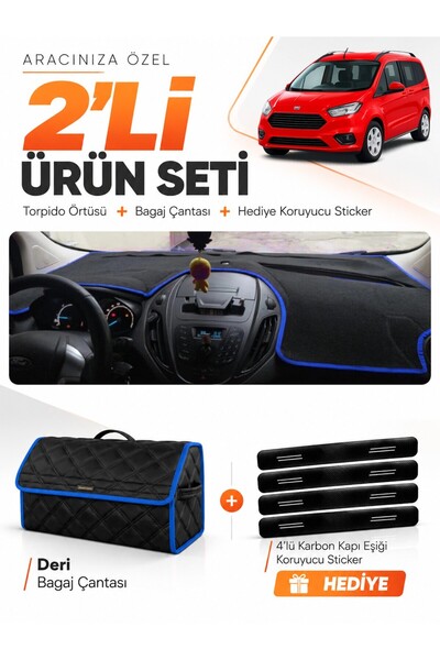 e-biz Ford Courier (2013-2020) Screenless Compatible Glove Box Cover + Leathe...