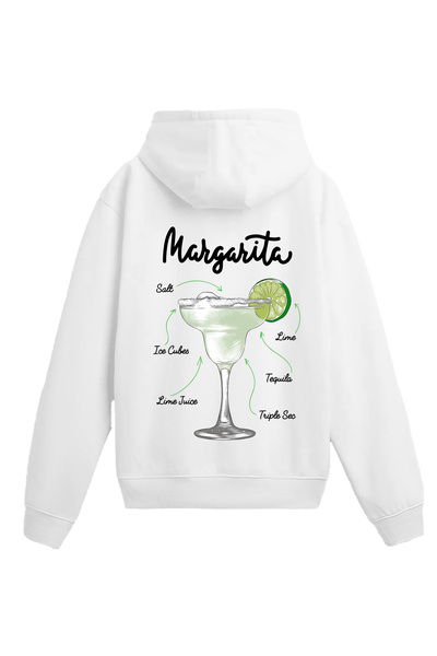 Colermi Margarita Cocktail Design Back Printed Hooded Sweatshirt