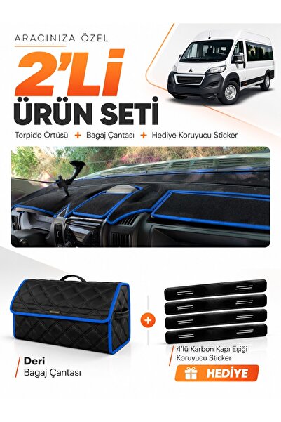 e-biz Peugeot Boxer (2017-2021) Compatible Dashboard Cover + Leather Luggage ...
