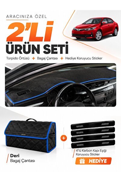 e-biz Toyota Corolla E170 (2012-2018) Compatible Dashboard Cover + Leather Tr...