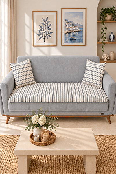 ÖDEL BULDAN Jacquard Washable Seat Pad & Cushion & Mattress - with Throw Pill...