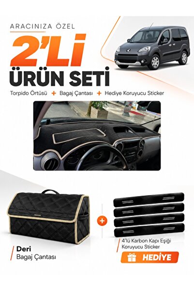 e-biz Peugeot Partner Covered (2010-2014) Compatible Glove Box Cover + Leathe...