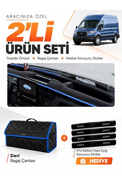 e-biz Ford Transit Type 1 (2020-2025) Compatible Torpedo Cover + Leather Lugg...