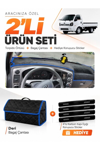 e-biz Kia Bongo (2004-2019) Compatible Torpedo Cover + Leather Luggage Bag + ...