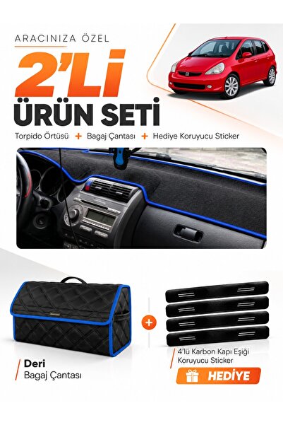 e-biz Honda Jazz (2002-2008) Compatible Glove Box Cover + Leather Trunk Bag +...