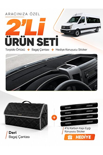 e-biz Volkswagen Crafter (2006-2014) Compatible Dashboard Cover + Leather Tru...