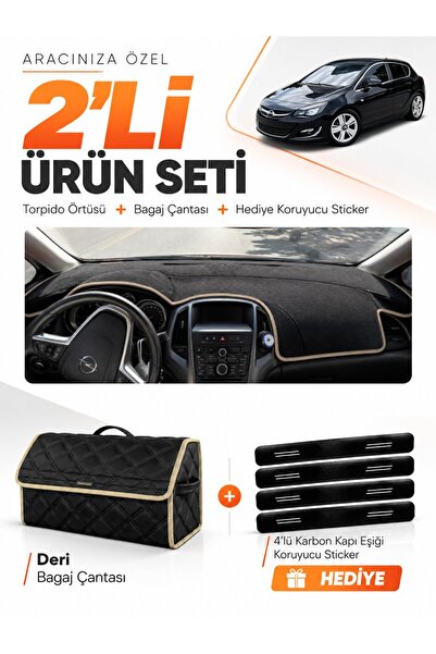 e-biz Opel Astra J (2009-2020) Compatible Dashboard Cover + Leather Trunk Bag...