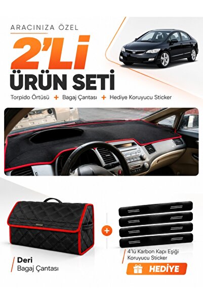 e-biz Honda Civic Fd6 (2005-2011) Compatible Dashboard Cover + Leather Trunk ...