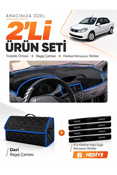 e-biz Renault Symbol Airbagged (2008-2011) Compatible Torpedo Cover + Leather...