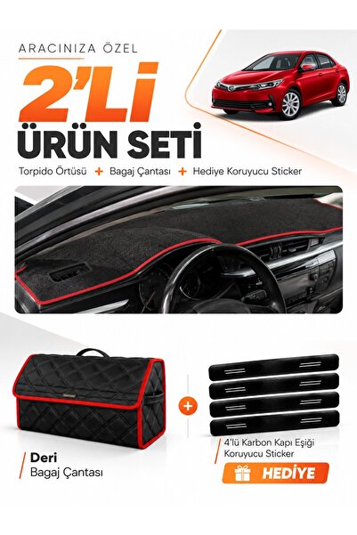 e-biz Toyota Corolla E170 (2012-2018) Compatible Dashboard Cover + Leather Tr...
